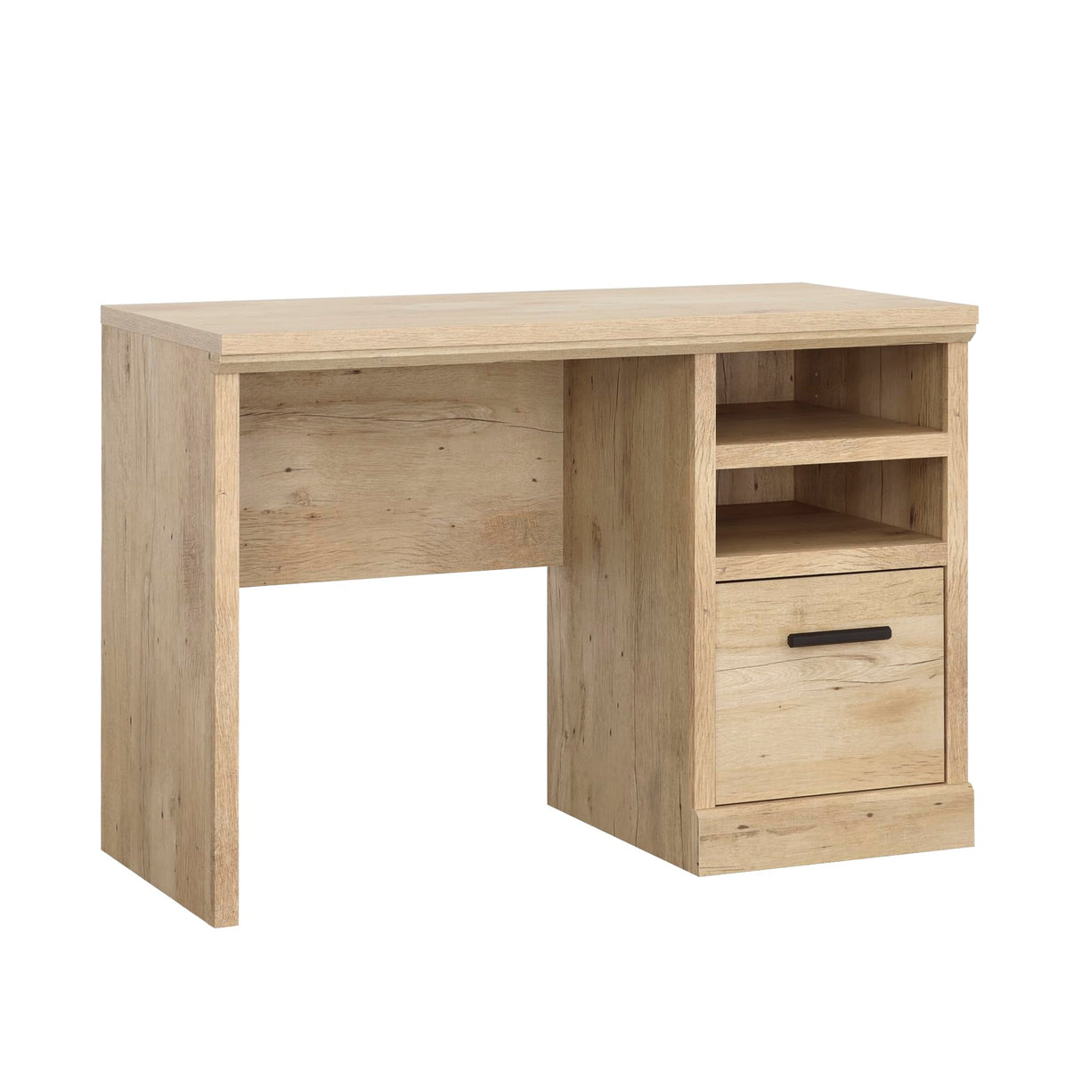 Aspen Post Desk with File Drawer, Prime Oak Finish