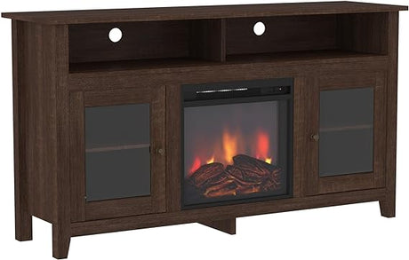 Electric Faux Fireplace TV Stand Mantel Heater