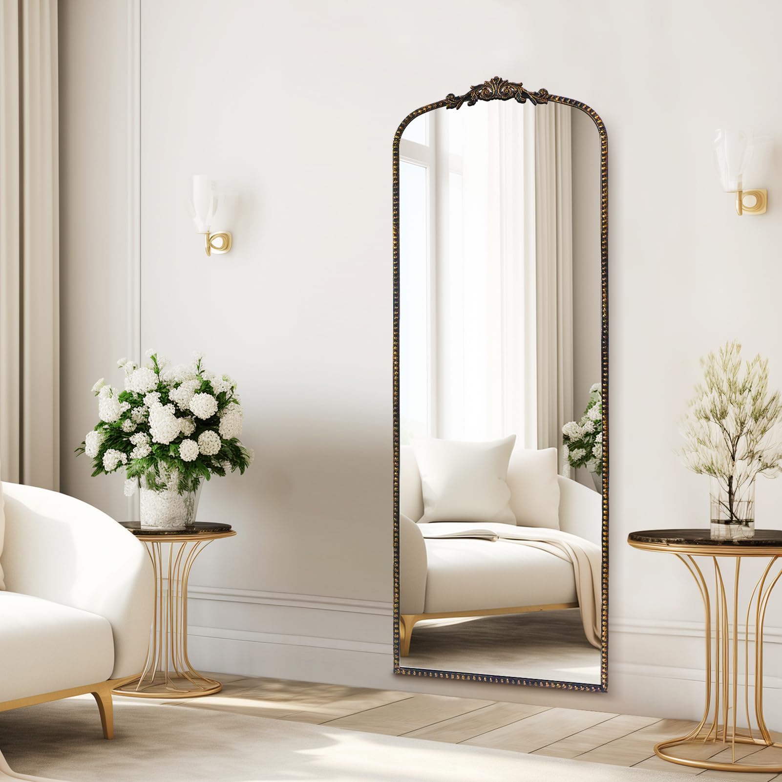 Antique Baroque Full Length Mirror