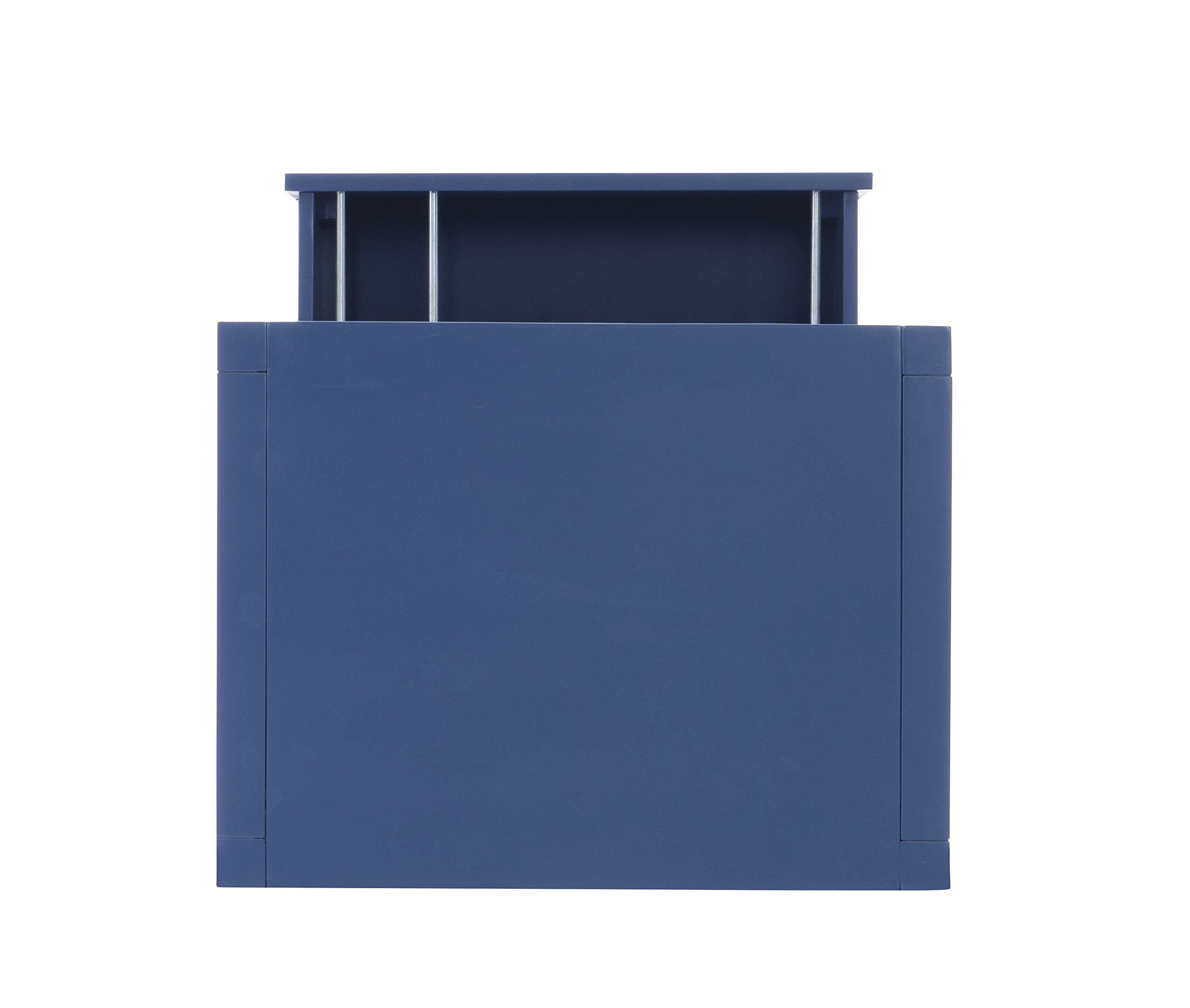 Linon Navy Blue Rolling Sadie File Cabinet