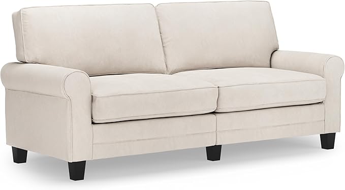 Copenhagen 78" Rolled Arm Sofa, Easy Care Polyester, Soft Pillow Back, Pocket