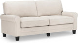 Copenhagen 73" Rolled Arm Sofa, Easy Care Polyester, Soft Pillow Back, Pocket Coil Seat