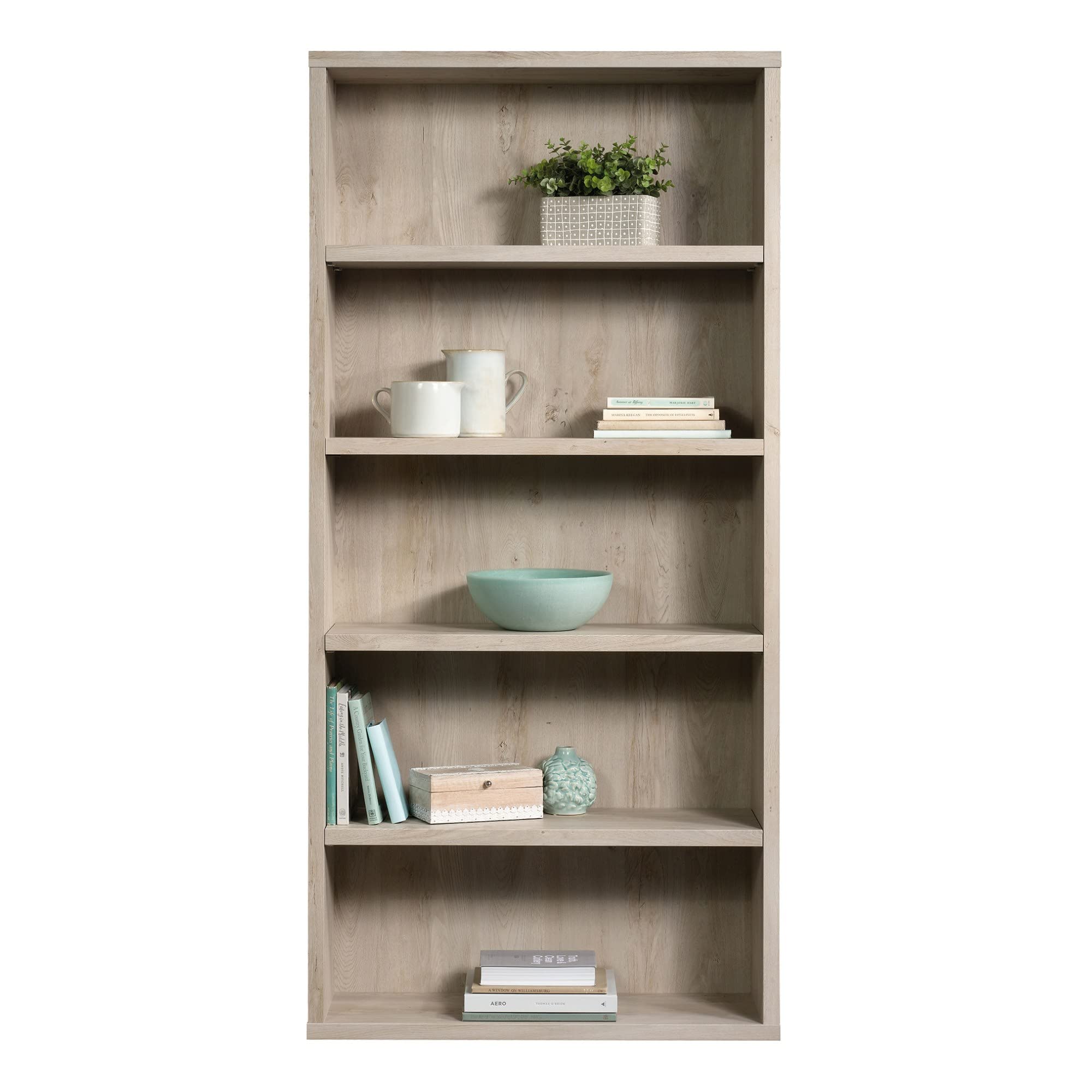 Optimum 73-1/2"H 5-Shelf Bookcase, Chalked Chestnut