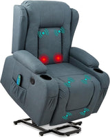 PU Leather Electric Power Lift Chair, Recliner Massage Chair, Adjustable Furniture for Back