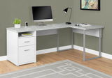 Computer Desk Left or Right Facing White / Cement-Look 80"L