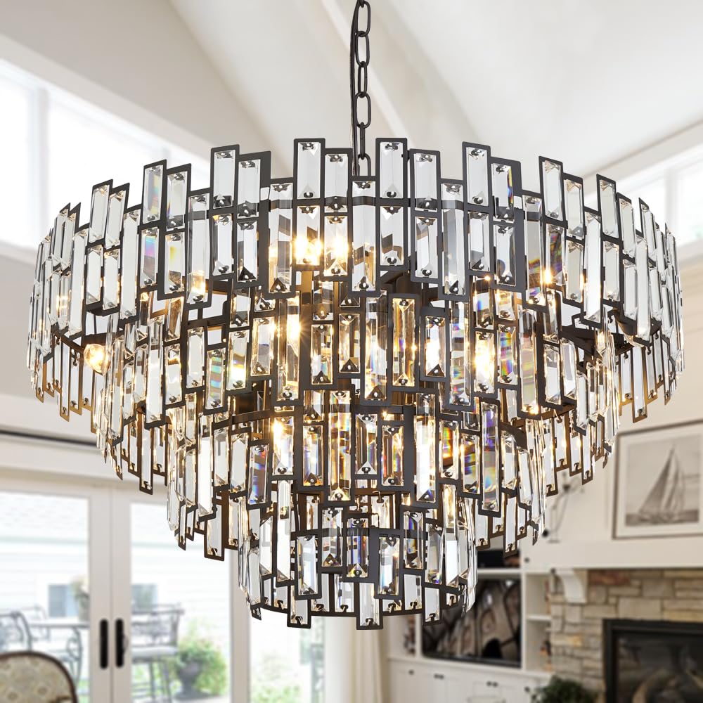 Modern Crystal Chandelier Lighting Hall Grand Living Room Stairway Chandeliers Pendant