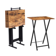 ForgeWood 4-Piece Rustic Folding Tray Table Set