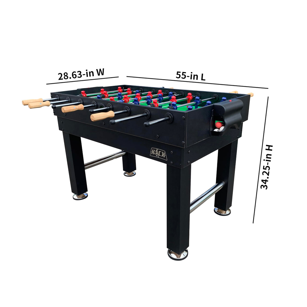 5-in-1 Multi Game Table (Black) - Combo Game Table Set - Foosball, Billiards/Pool