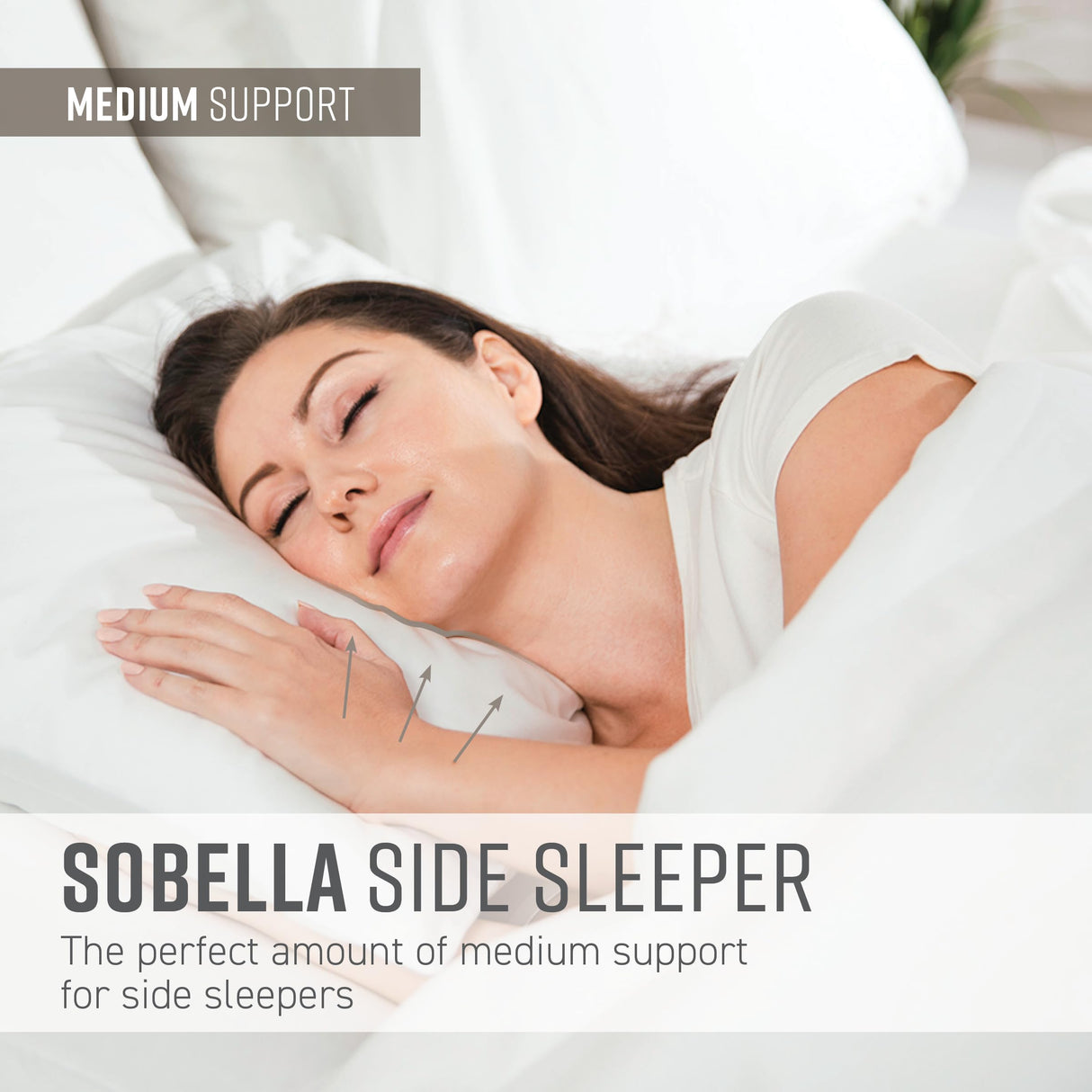 Sobella King Size Bed Pillow | Side Sleeper Pillow for Adults | 300TC, 100% Cotton Case | Soft