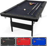 Full Size 8 ft x 4.2 ft Billiards Game Table - Foldable Design, Includes Full Set of Pool Balls