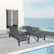 Chaise Lounge Outdoor Aluminum Outdoor Chaise Lounge Set of 2 Flat Chaise Lounge