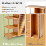 Bathroom Storage Cabinet Bamboo Floor Cabinet Free Standing Organizer