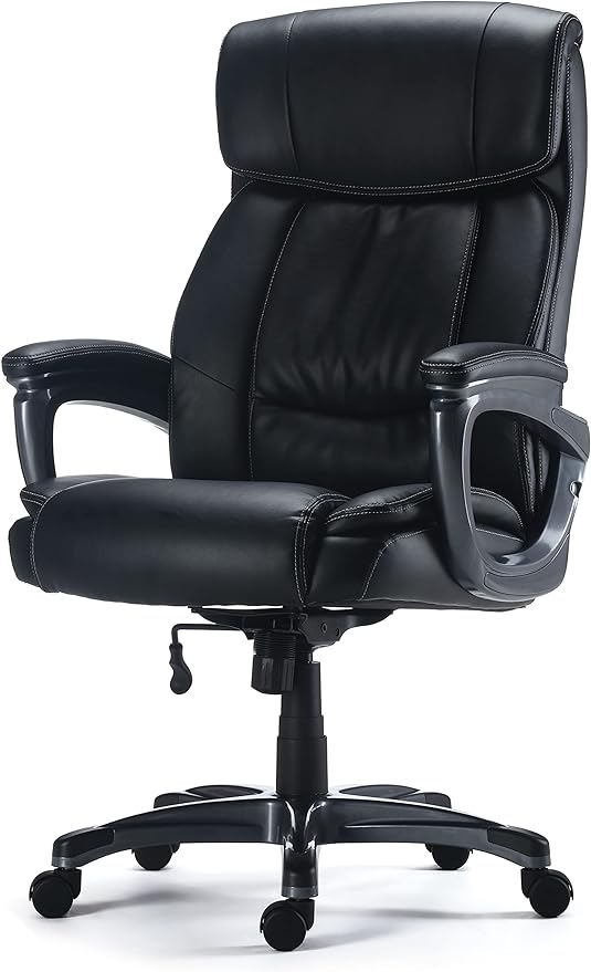 Lockland Bonded Leather Big & Tall Managers Chair, Black (58067)