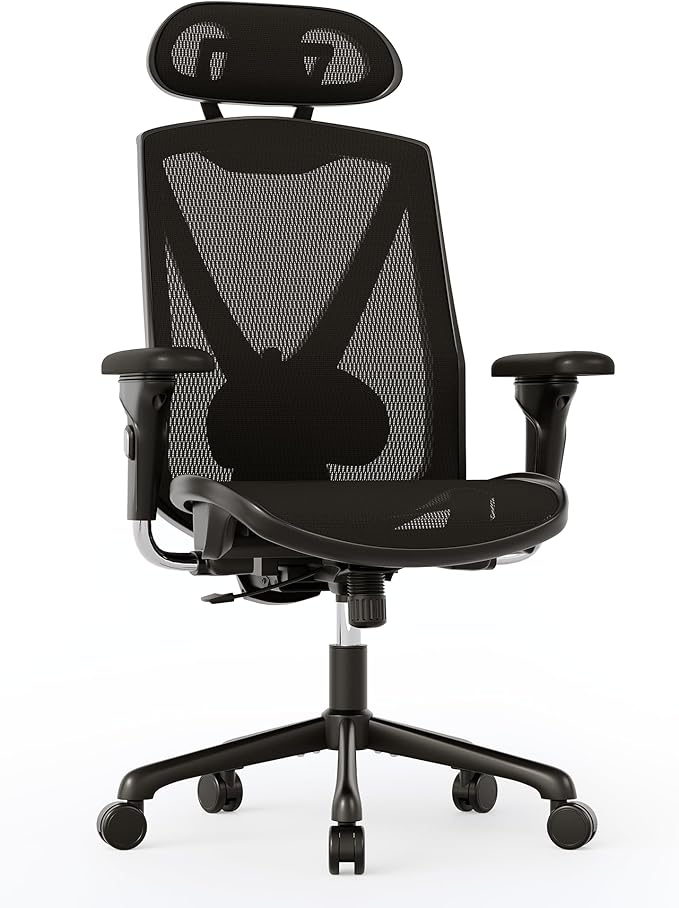 Ergonomic Office Chair, High-Back Swivel Computer Gaming Desk Chair with Lumbar