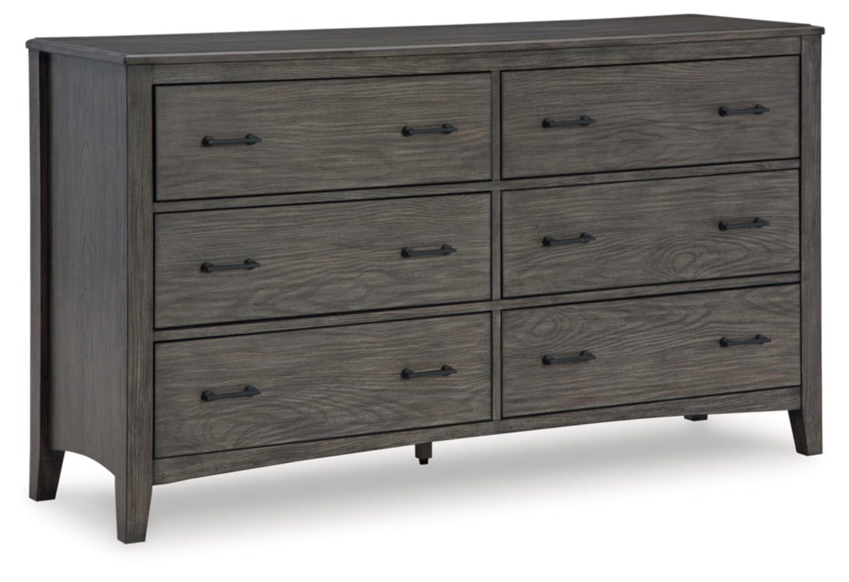 Montillan Casual 6 Drawer Dresser with Safety Stop and Felt-lined Top Drawer