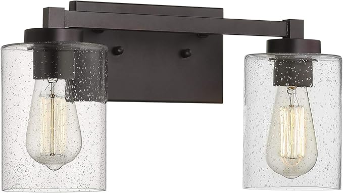 Bathroom Vanity Lights, 3-Light Vintage Wall Sconce Light Fixtures, Oil Rubbed Bronze