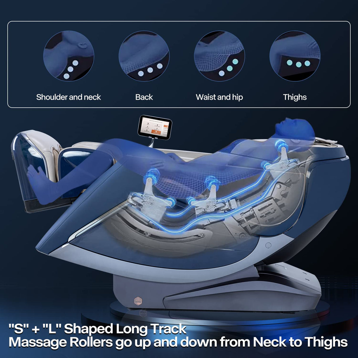 A710 4D Massage Chair, Named Alfine, Full Body Shiatsu Zero Gravity Recliner