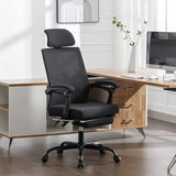 Mesh Ergonomic Office Chair with Footrest Home Office Desk Chair with Headrest and Backrest 90-135 Adjustable