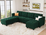 Modular Sectional Sofa Couch, 6 Seats Sectional Sleeper Sofa