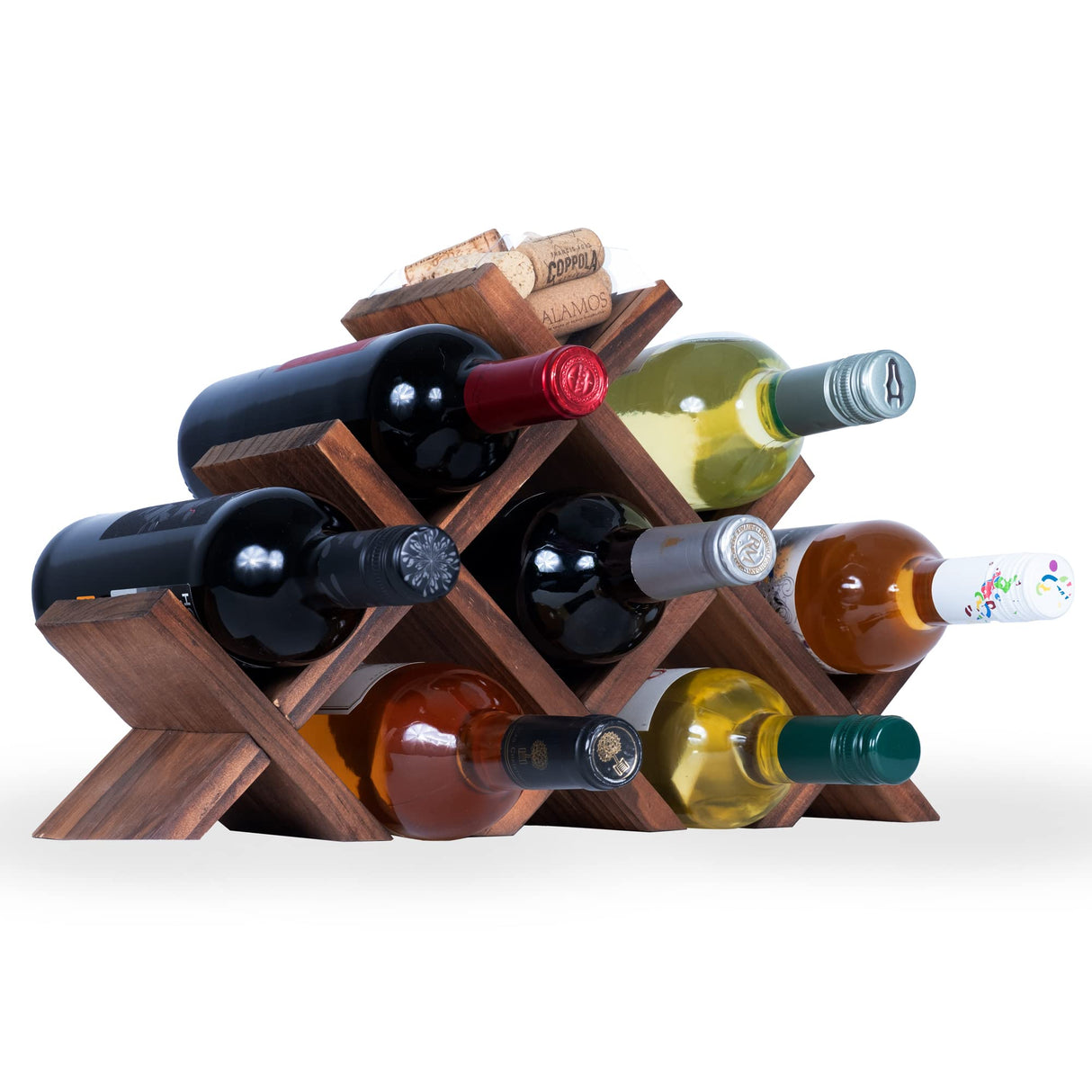 Wall Wine Rack for 12 Wine Bottles, DIY Detachable Wine Storage Organizer