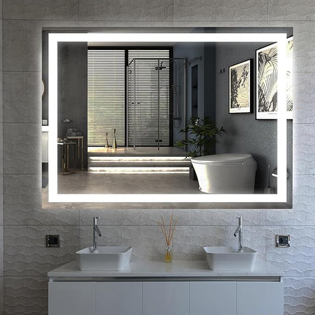 36"X24" LED Bathroom Mirror with Lights, Frontlit, Anti-Fog, Lighted Bathroom