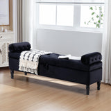 End of Bed Storage Bench for Bedroom, 57" Storage Ottoman Bench for