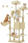 Large Cat Tower with 13 Scratching Posts 2 Perches