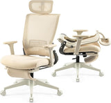 Foldable Office Chair with Foot Rest, Ergonomic Office Chair with Adjustable