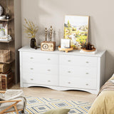 Dresser for Bedroom with 6 Drawers, Wide Chest Storage Organizer