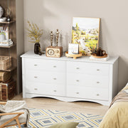 Dresser for Bedroom with 6 Drawers, Wide Chest Storage Organizer