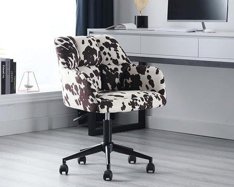 Modern PU Leather Office Chair, Height Adjustable Comfy Desk Chair with Wheels