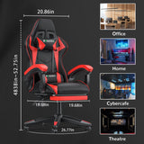 Gaming Chair with Footrest - Ergonomic High Back Reclining Computer Chair