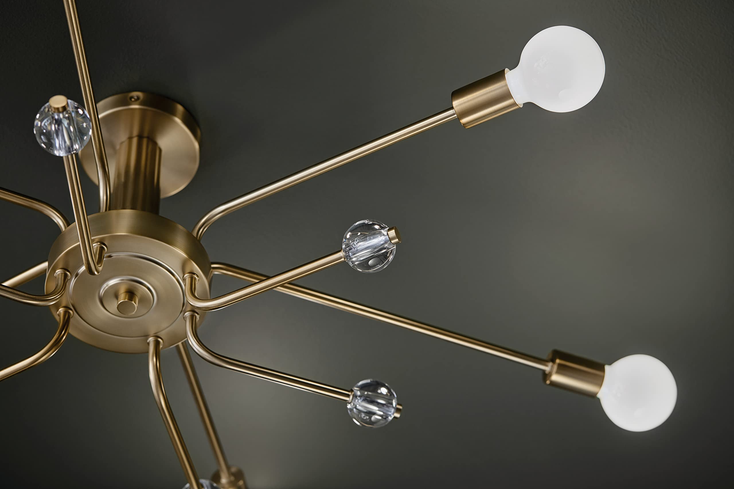 Ocala 52602CPZ Flush Mount 6- Light 41.25˝ with Clear Crystal in Champagne Bronze