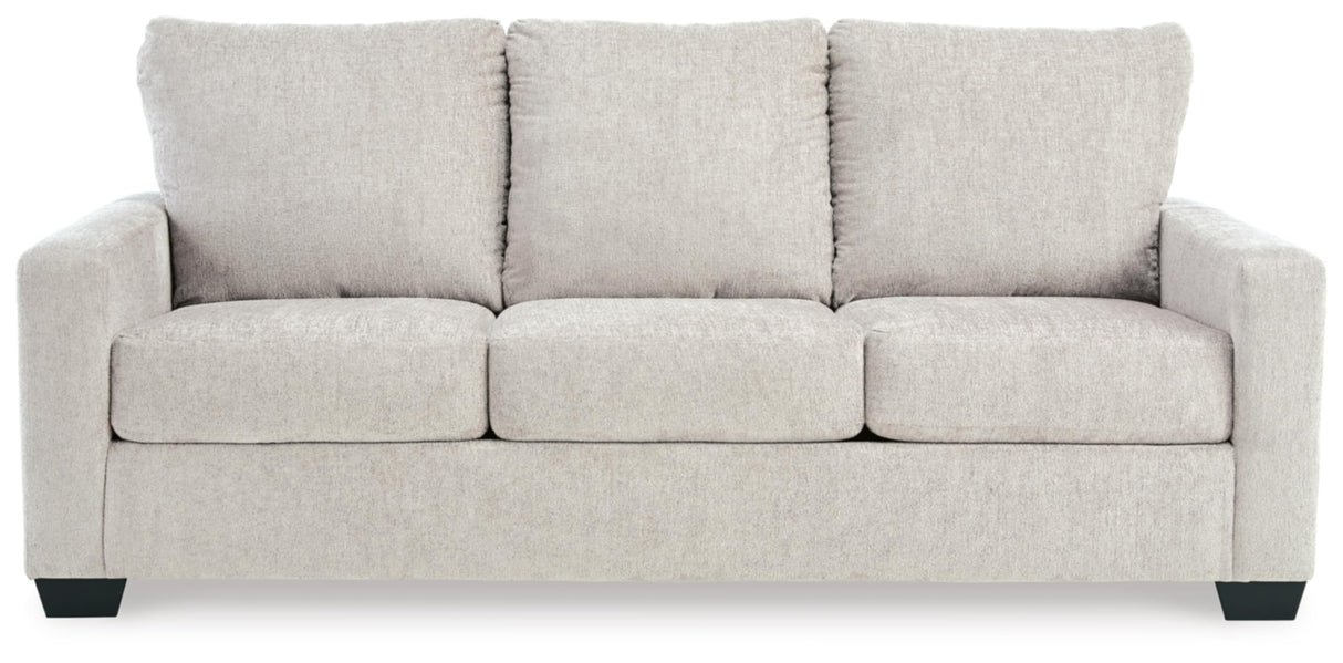 Rannis Coastal 2-in-1 Sofa Sleeper with Folding Gel Memory Foam Mattress, Queen, White