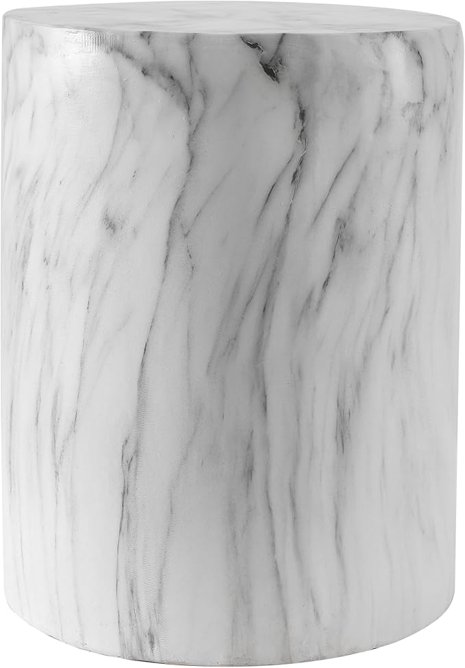 TBL1101B Troy 16" Modern Minimalist Faux Marble Column Indoor/Outdoor Indoor/Outdoor