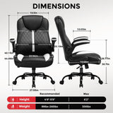 Ergonomic Office Chair with Lumbar Support - White Executive Desk Chair