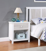 Olive & Opie Connelly Nightstand in Midnight Blue and Vintage Walnut