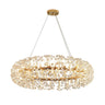 Modern Crystal Chandelier Round Chandelier Light Fixture Gold Sputnik