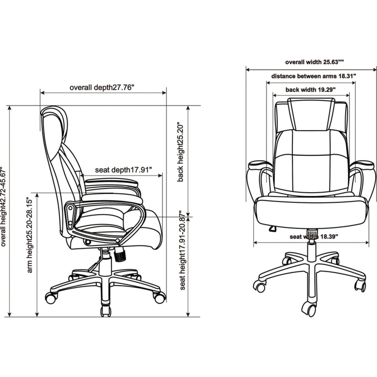 LLR41844 Soho High-back Leather Executive Chair