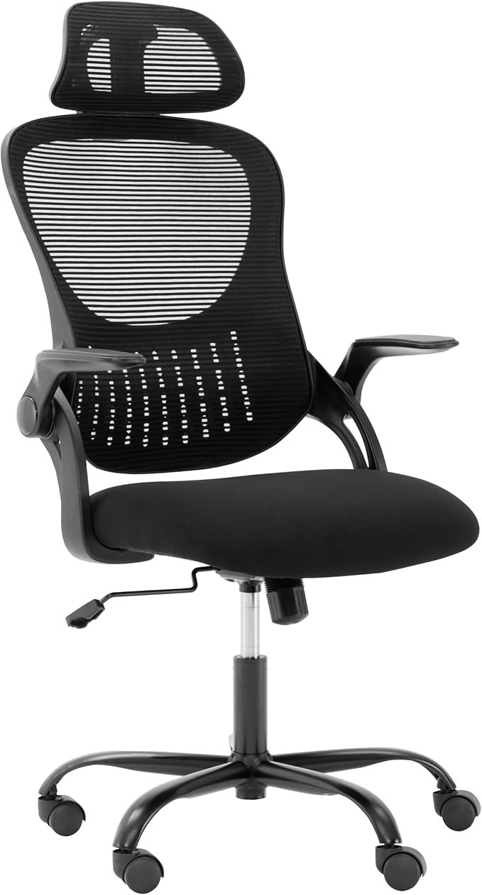 Ergonomic Mesh Office Chair with Lumbar Support Pillow & Retractable Footrest