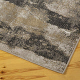 Lagos Collection Beige 6x9 Abstract Area Rug