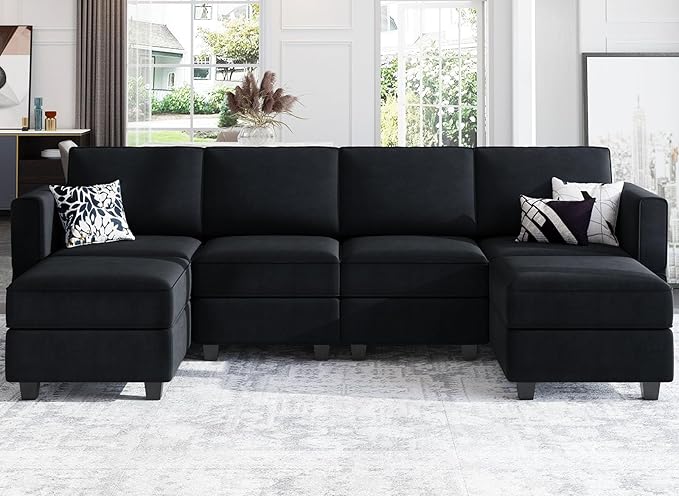 Reversible Sectional Sofa U Shaped Couch with Storage Seat with Chaise