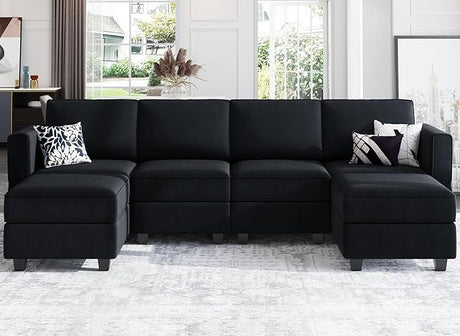 Reversible Sectional Sofa U Shaped Couch with Storage Seat with Chaise