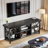 TV Stand for TV up to 65 inches, Entertainment Center with 6 Storage Cabinet