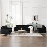 3 Piece Sofa Set Living Room Furniture Sets, Comfy Sofa and Loveseat and Chair