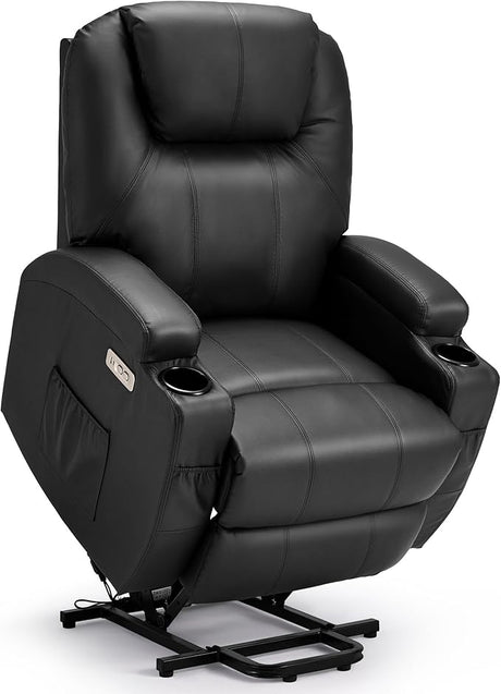 Lift Recliner Chair for Elderly, Electric Lift Chair Sofa with Side Pockets, USB & Type-C