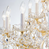 Large Gold Modern Crystal Chandelier Light Fixtures - 24 Lights, Pendant Light Foyer