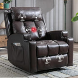 Home Manual Massage Recliner Chairs with Heat for Living Room, Overstuffed Breathable