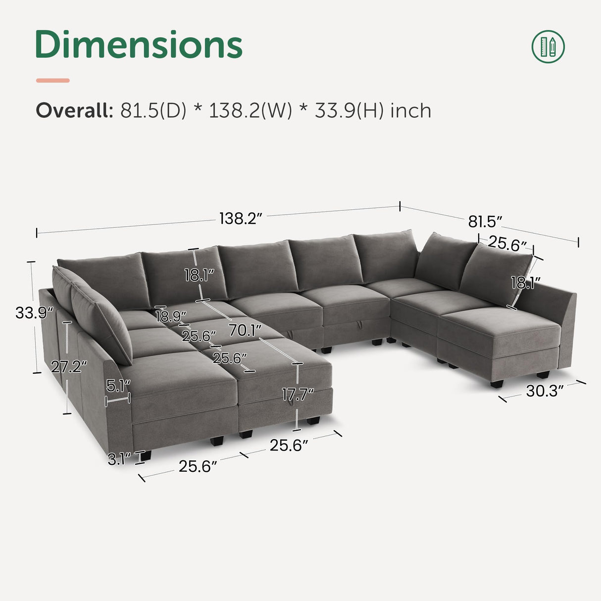 Modular Sectional Sleeper Sofa Couch with Ottoman Velvet Modular Sofa with Storage Seat onvertible Sleeper