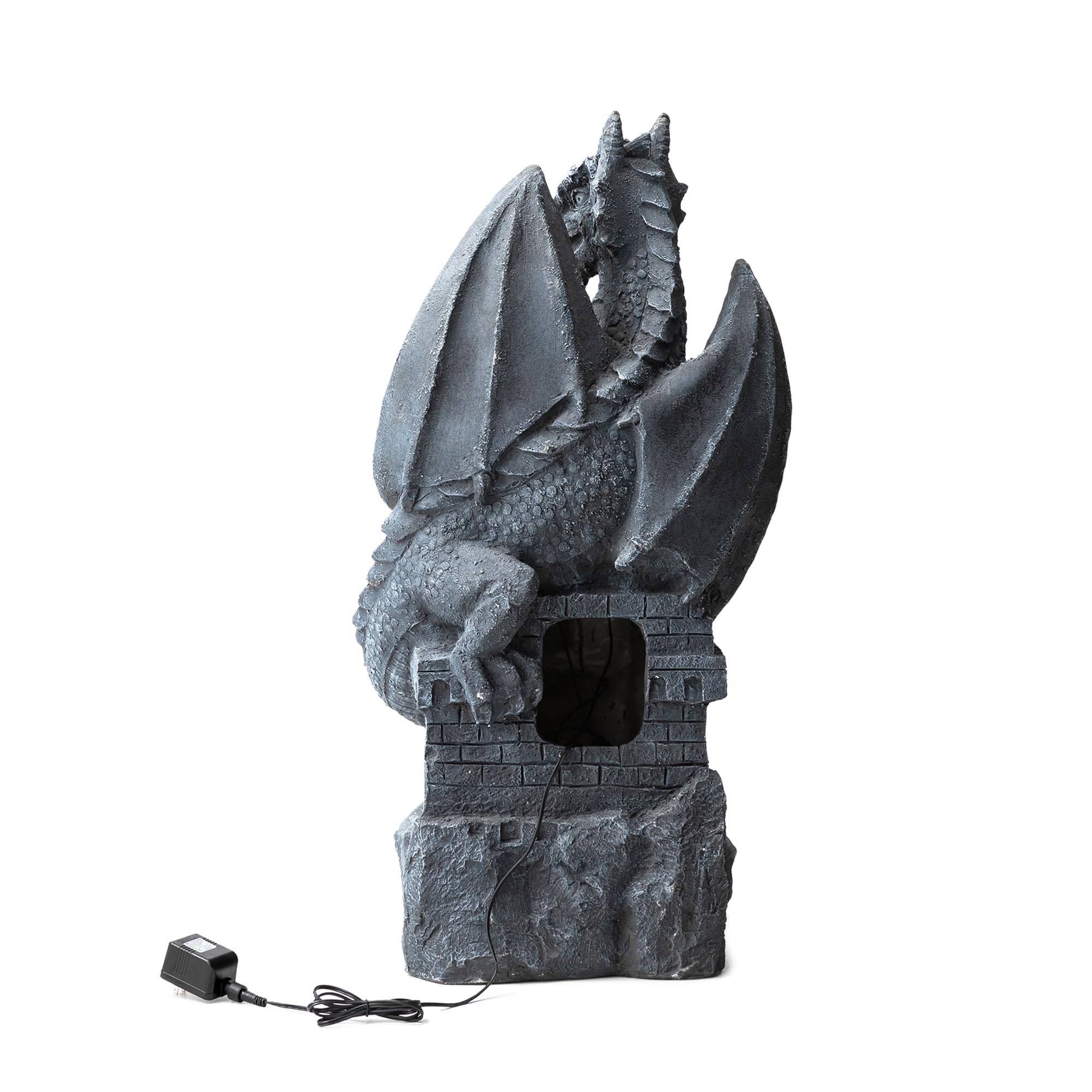 4-Tiered Cascading Outdoor Water Fountain for Garden Patio Yard Mystical Gothic